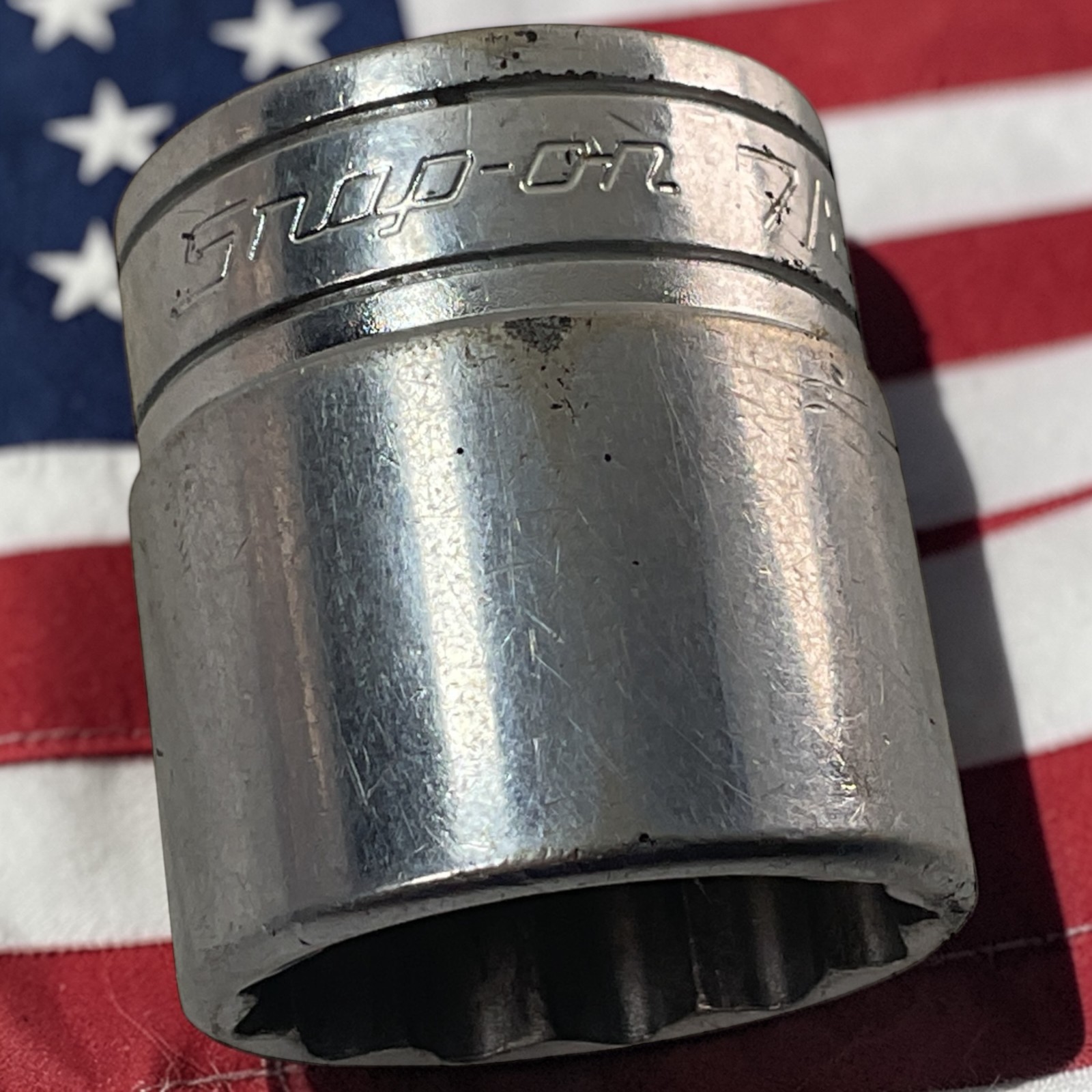 Snap-On Socket 7/8″ F281 3/8″ Drive 12 Pt Chrome As Pictured Mechanic Tool