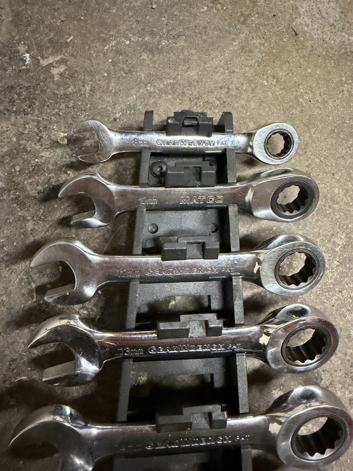GearWrench 8pc Metric MM Stubby Ratcheting Combo Wrench Set #85206 8 – 18