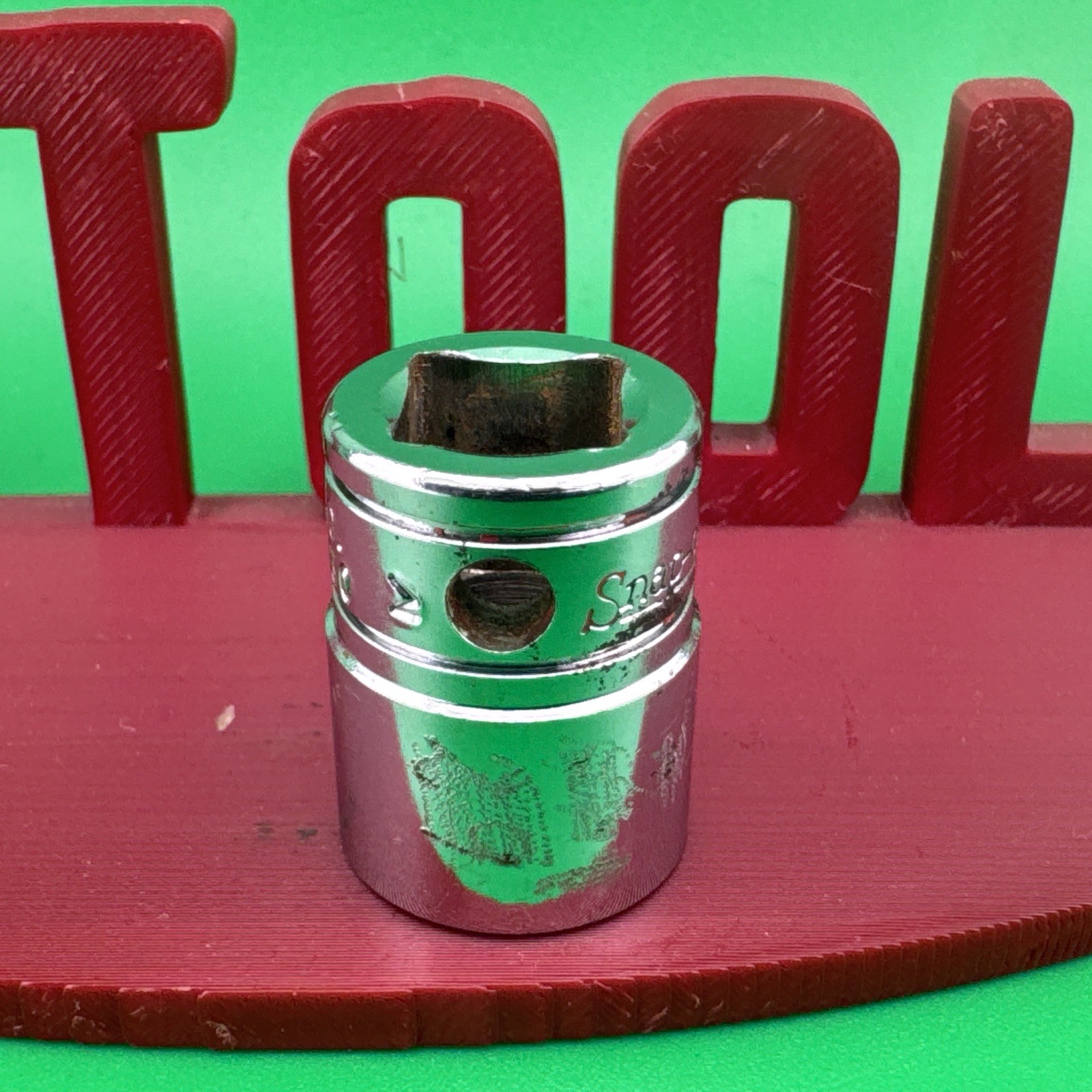 Snap On F161 3/8″ Drive 12-Point SAE 1/2″ Shallow Chrome Socket Engraved 2