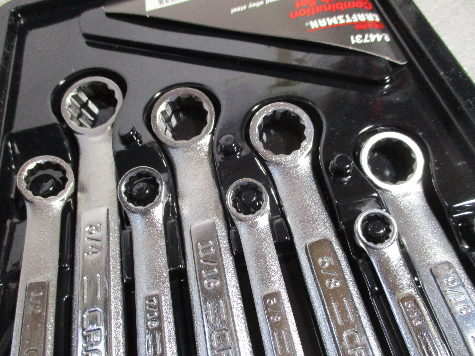 Sears Craftsman -VV- 9-pc SAE Combination Wrench Set 1/4″ – 3/4″ 9-44731 NOS