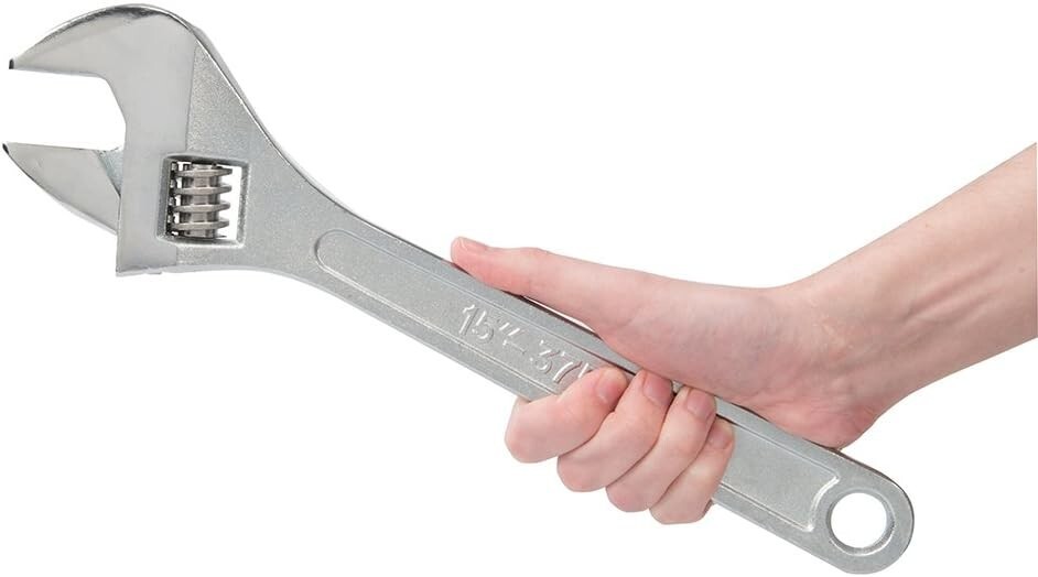 Silverline Jaw Wrench Spanner Length 375mm-Jaw 41mm Adjustable Mechanical WR50