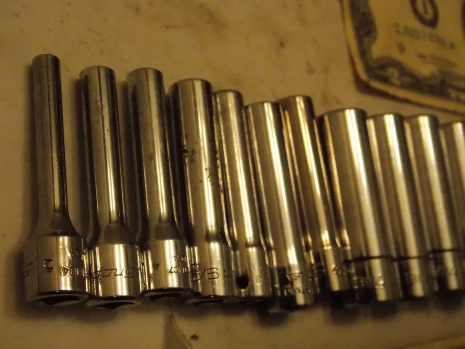 Snap-On Deep Socket 6pt 1/4″ Dr 3/16 to 9/16″ SAE sold as singles FREE ShipAftr1