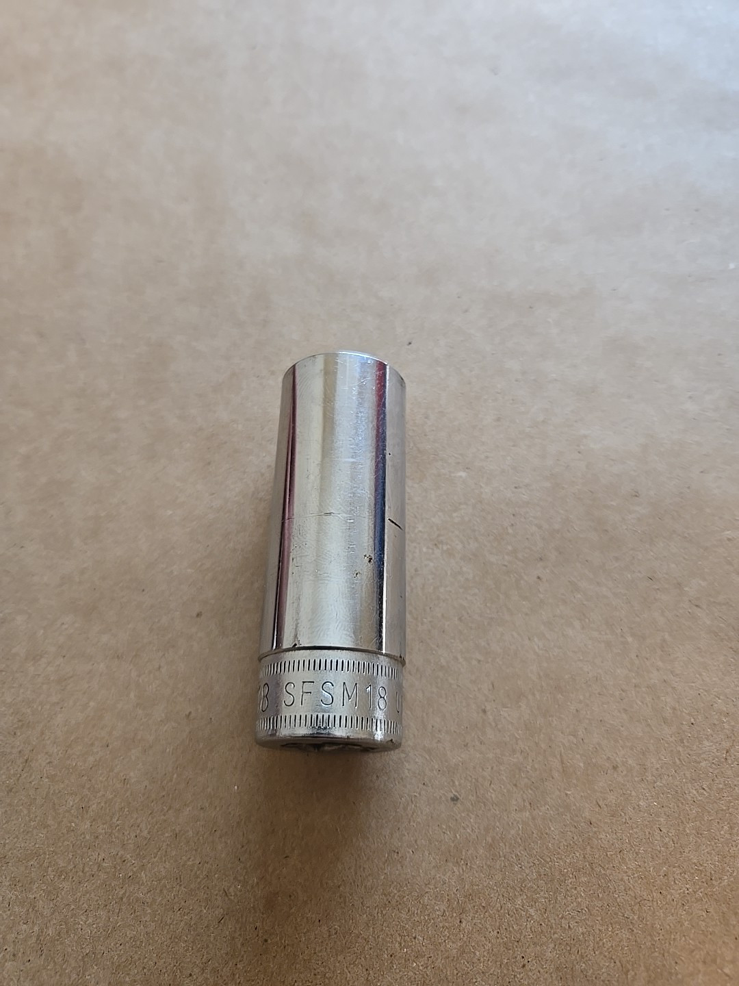 Snap On 3/8″ Drive 18MM 6PT Metric Chrome Deep Socket SFSM18