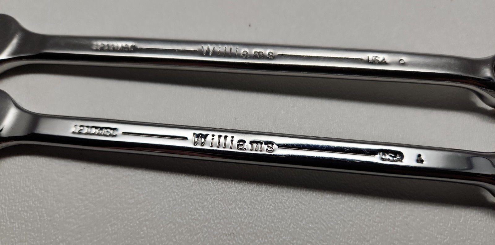 Lot of 2 Williams Supercombo Combination Wrench 10mm 1210MSC & 11mm 1211MSC USA