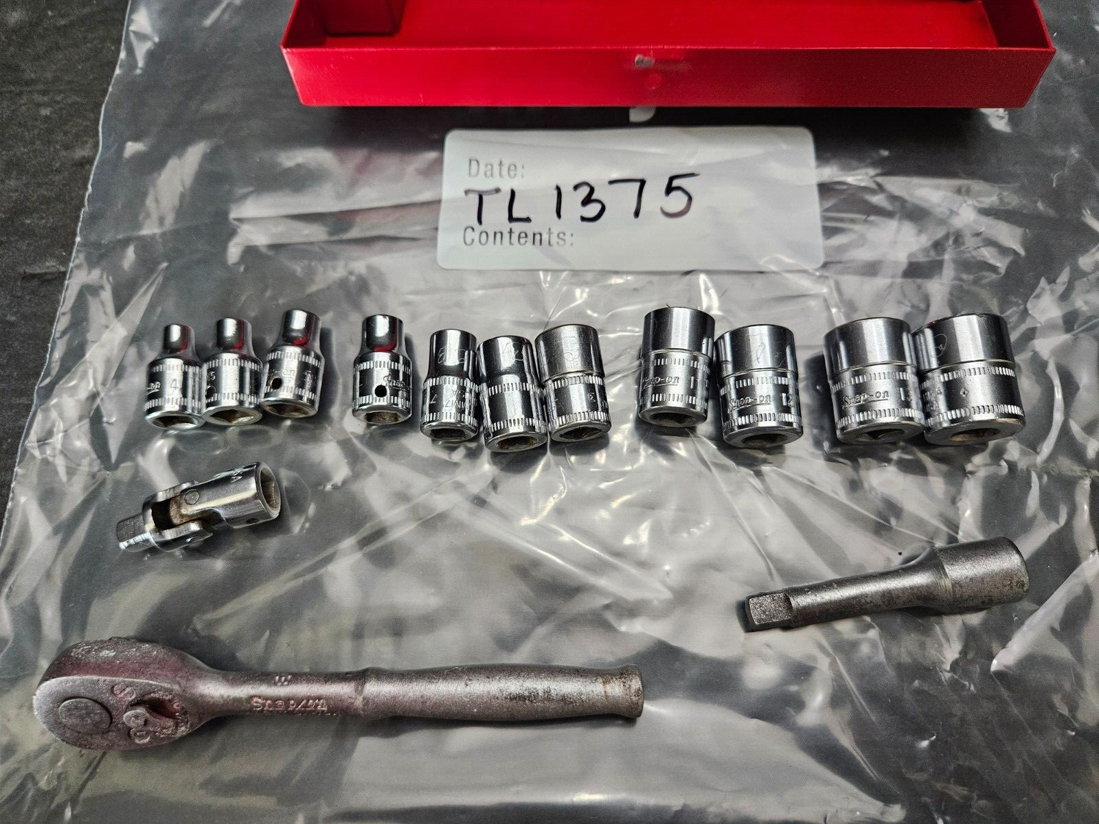 SNAP ON TOOLS 1/4″ DRIVE METRIC 14 PC 14MM-4MM NO 8MM #GM-70-M RATCHET W/CASE