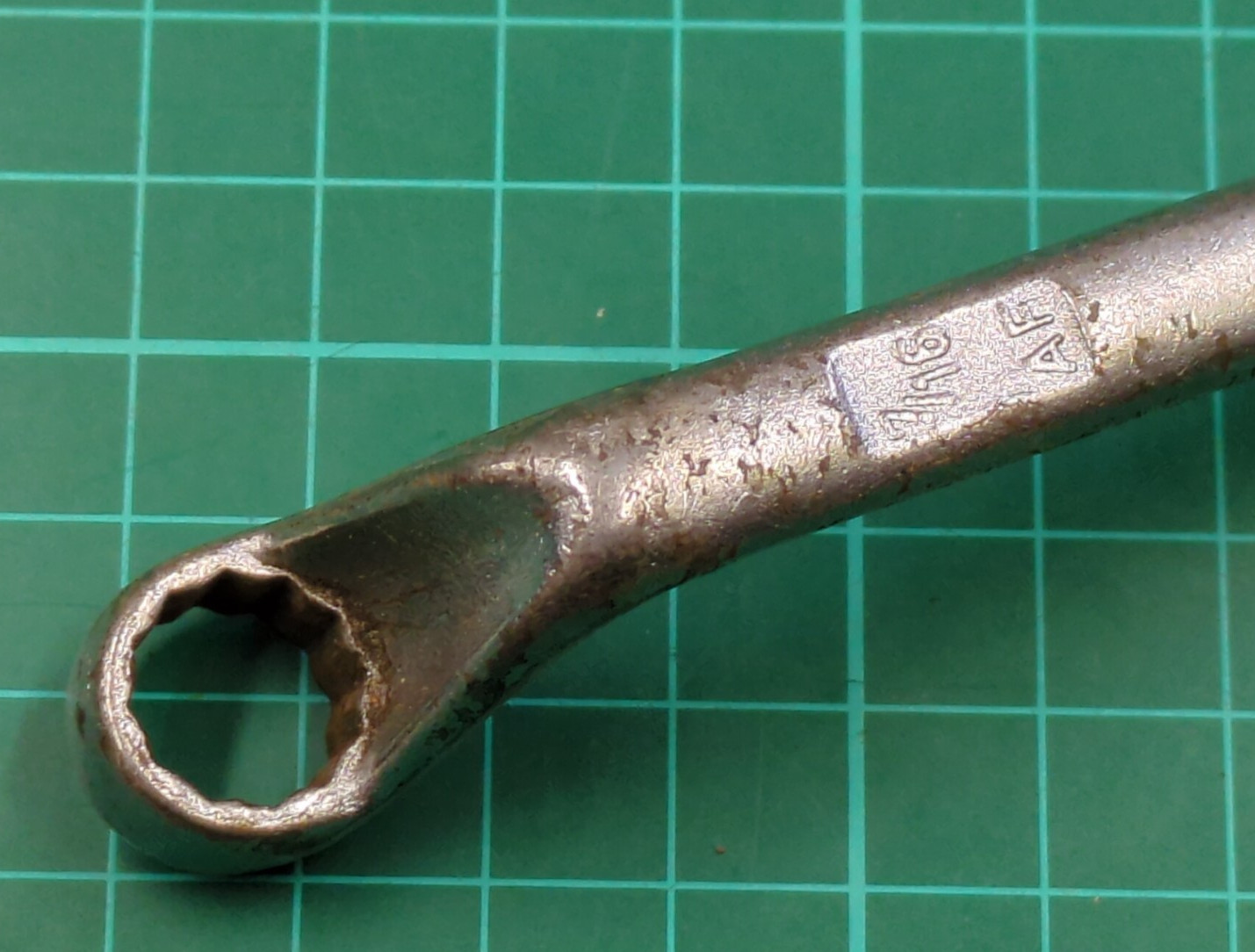 Elora No110, 3/8″ x 7/16″ AF Chrome Vanadium, Offset Ring Spanner, West Germany