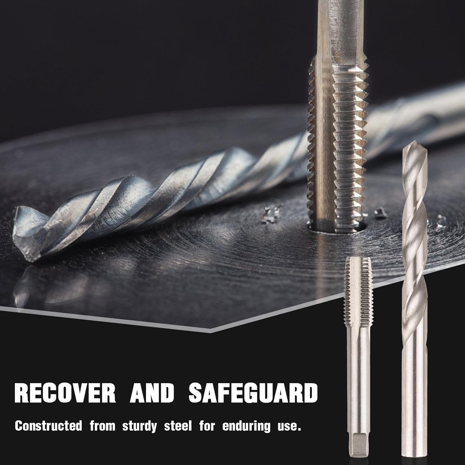 131-Piece Metric Helicoil Thread Repair Kit, Comprehensive HSS Drills, Inserts