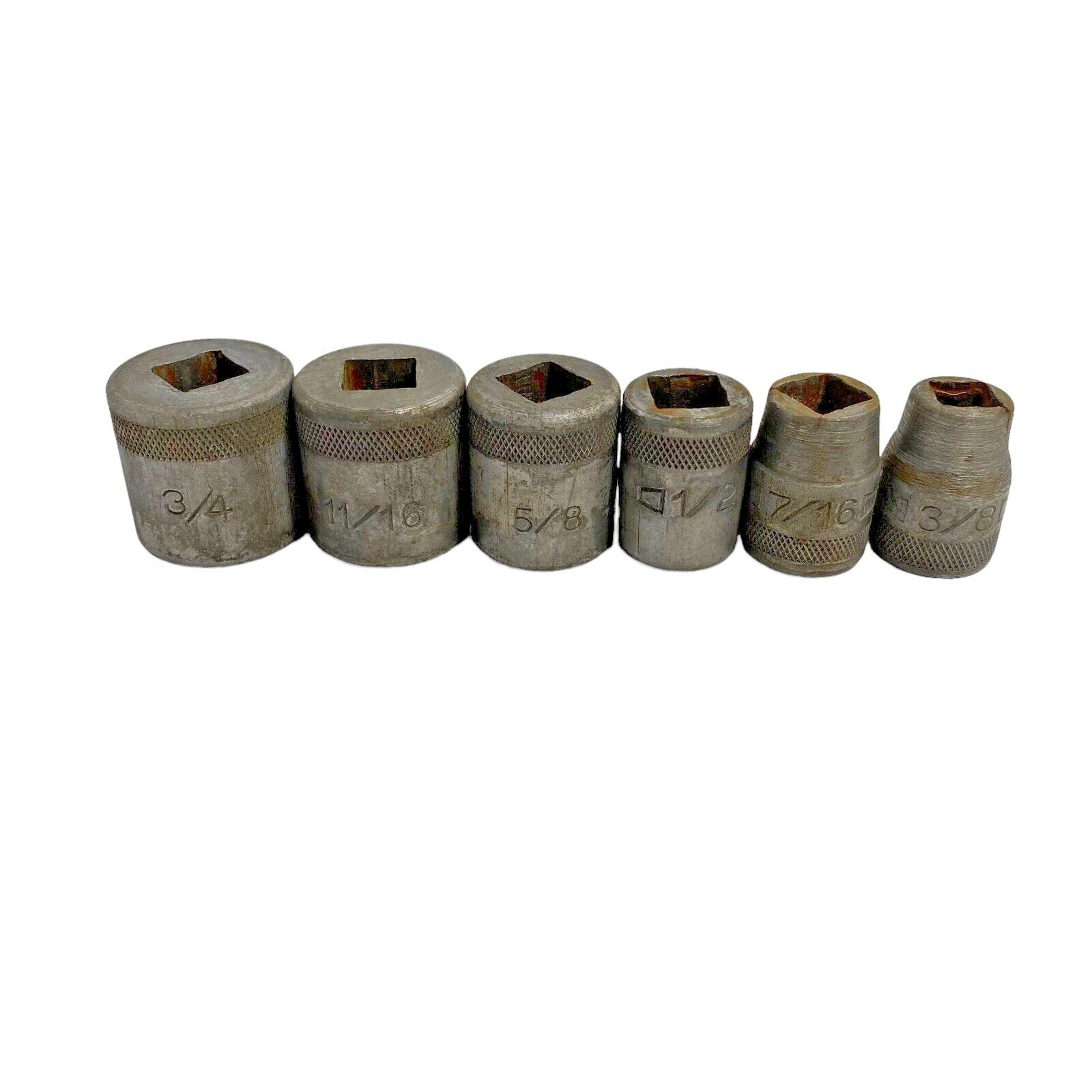 Vintage Socket Set of 6 1/2″ Adapters