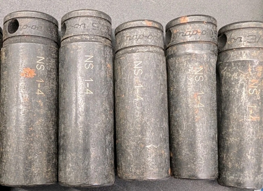 Vintage Snap On Socket Lot Of 7x Multiple Sockets From Same Set