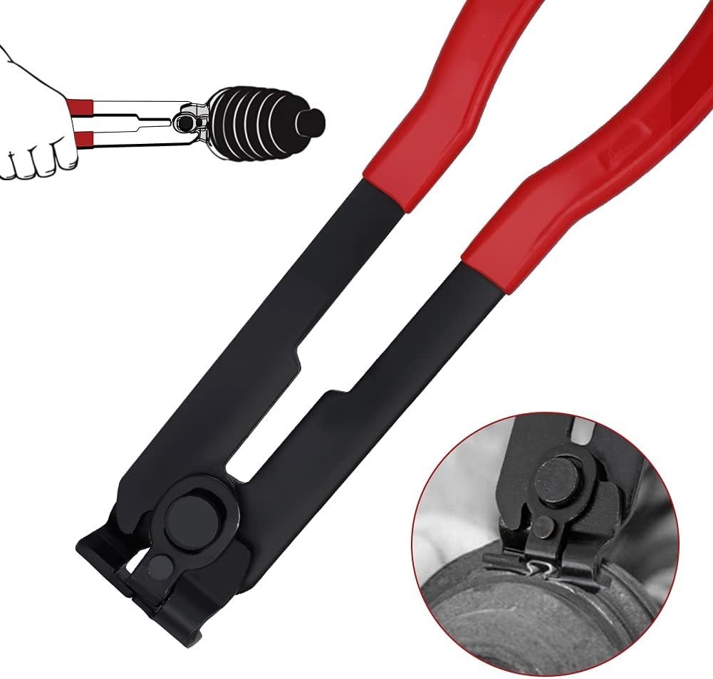 High-Quality Stainless Steel CV Joint Pliers with 20 Crimp Bands Included