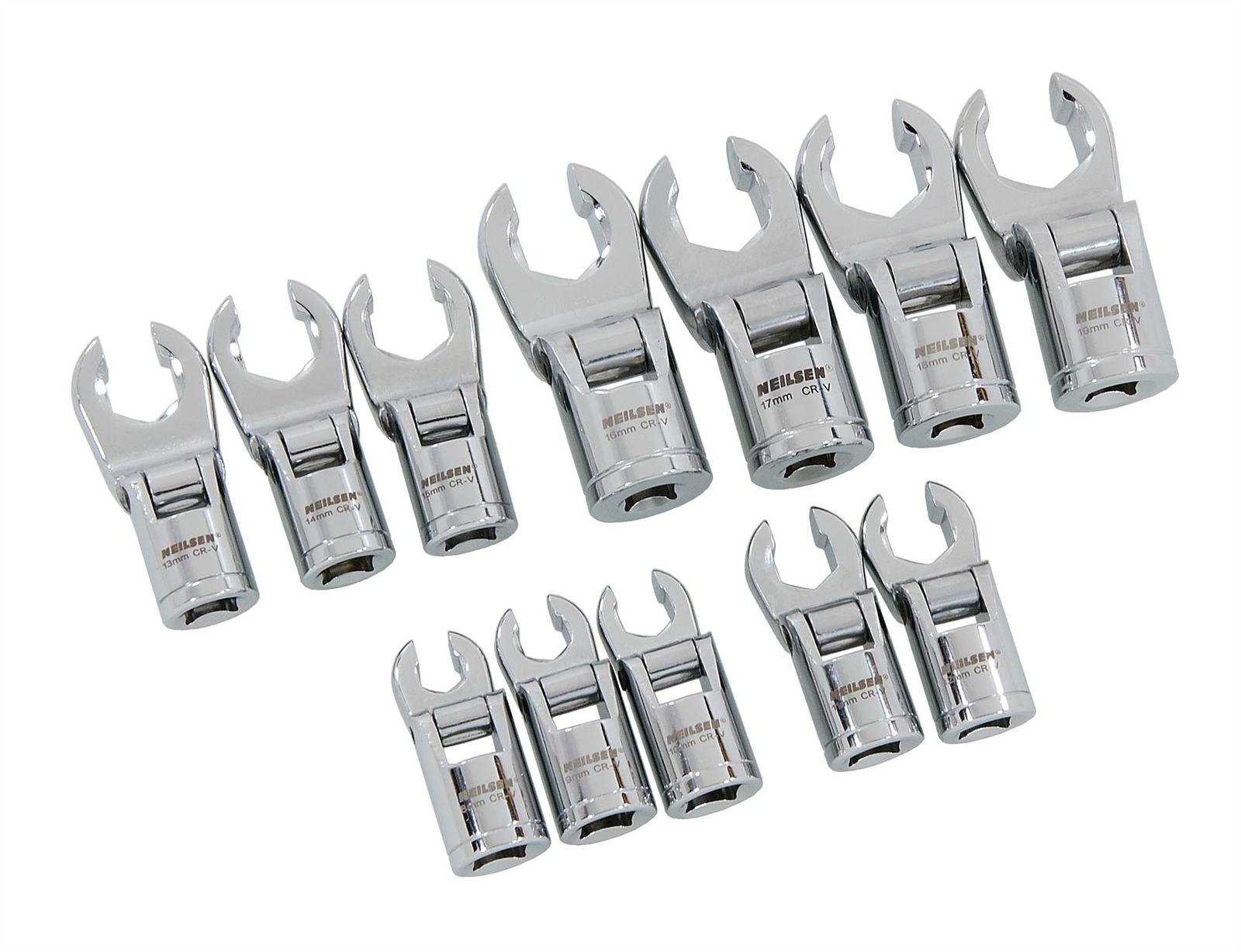 3/8″ Crows Foot Spanner Flexible Socket Set -8,9,10,11,12,13,14,15,16,17,18,19mm