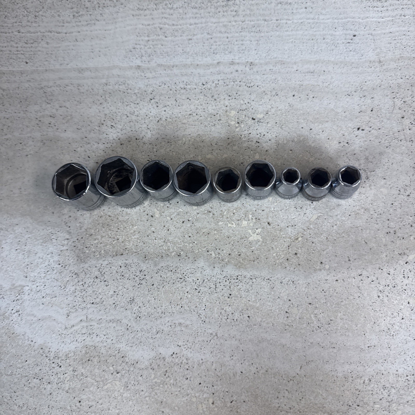 Snap On 9 Piece Set Wrench Sockets FS See Description