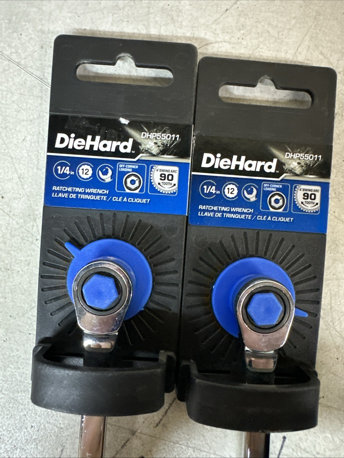 NEW DieHard Ratcheting Wrench 2pc 1/4” PN: DHP55011