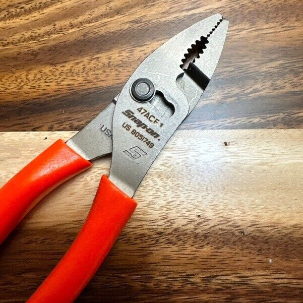 *NEW & UNUSED* Snap On 47ACF ORANGE – Combo Slip Joint Pliers FREE SHIP