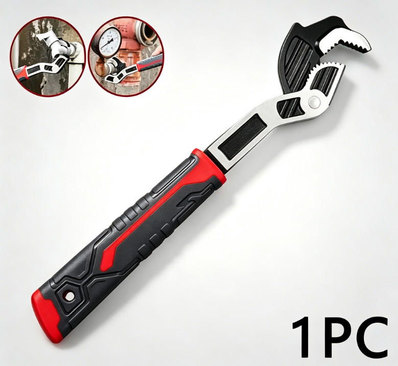 Multifunctional Self Locking Pipe Wrench Universal Car Bike Plumbing Repair Tool