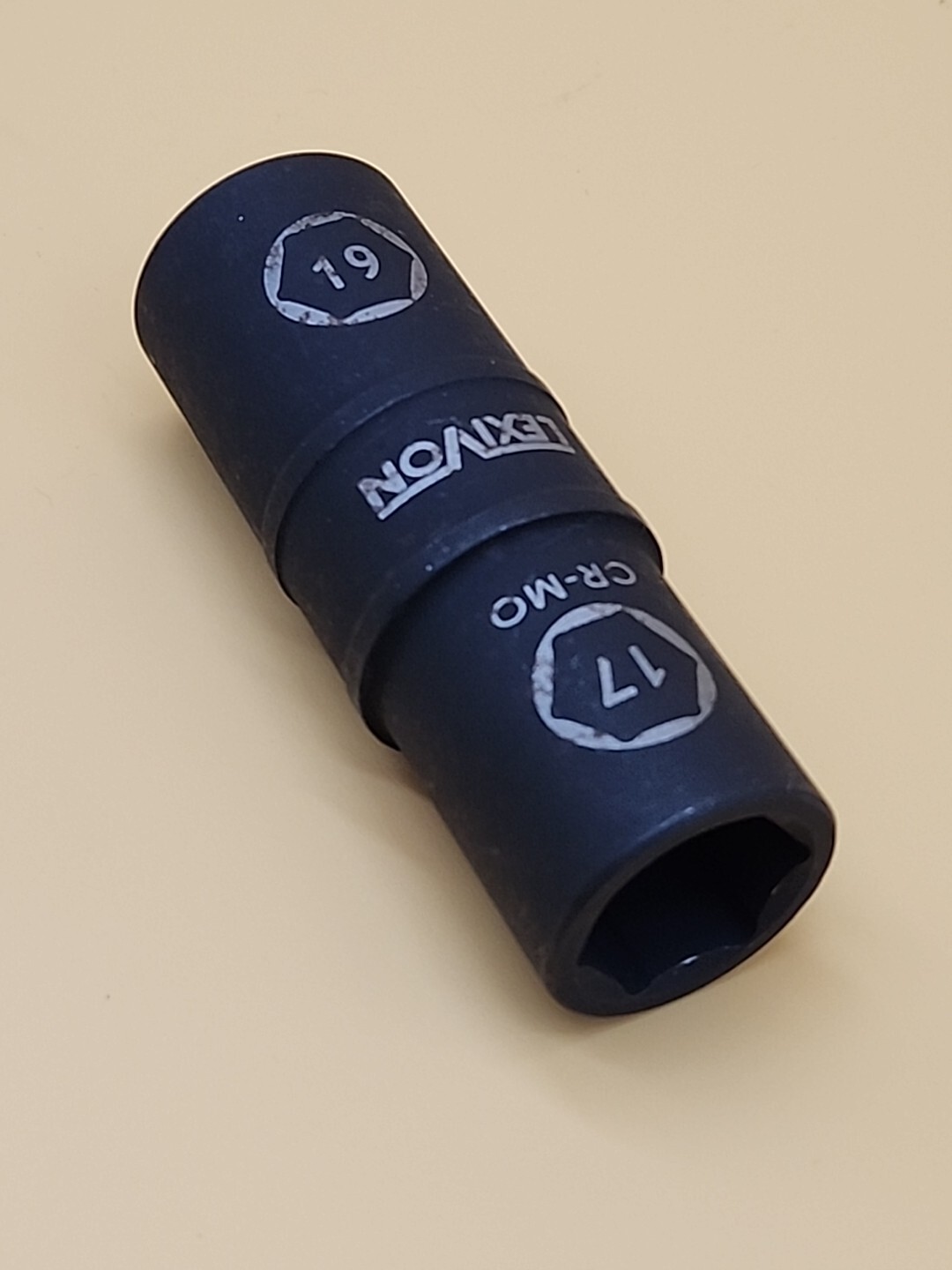 Impact Socket Set Lug Nut Flip Socket Design Metric Cr-Mo 17/19mm
