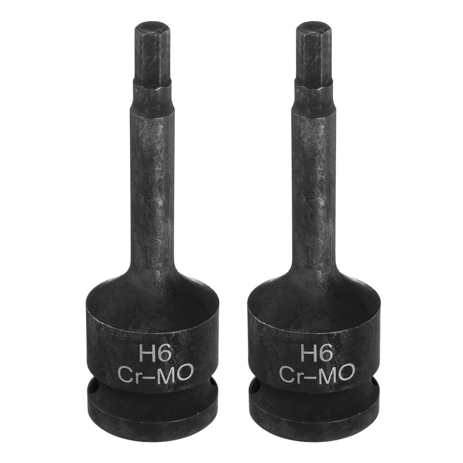 2pcs H6 (6mm) Hex Impact Bit Socket 1/2″ Drive Hex Screwdriver Socket Adapter