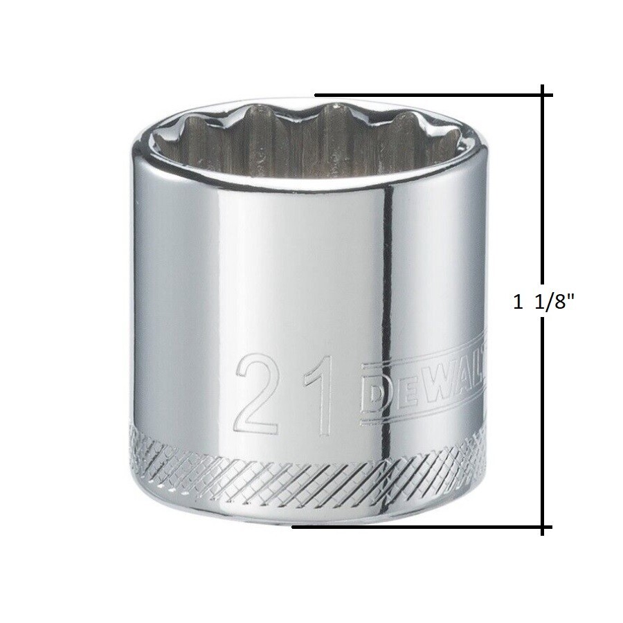 DeWALT SOCKET 21mm (21 mm) 12 Point 3/8″ Drive DWMT74186OSP – Free Shipping