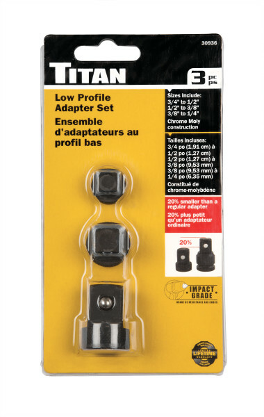 Titan 30936 Low Profile Detent Ball Impact Grade Adapter Set – 20% Smaller!