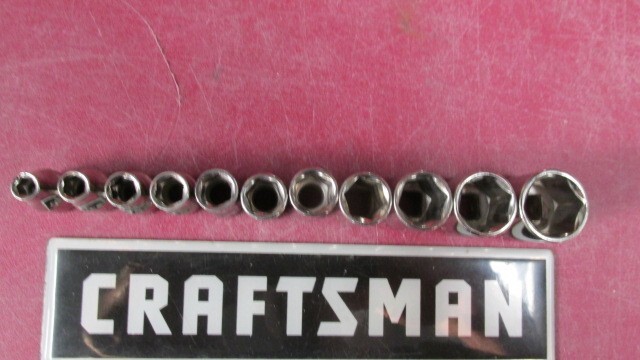 CRAFTSMAN USA 1/4″ DRIVE 6 POINT SHALLOW SOCKET SET 5/32″ to 9/16″ ~ 11 PC. SET