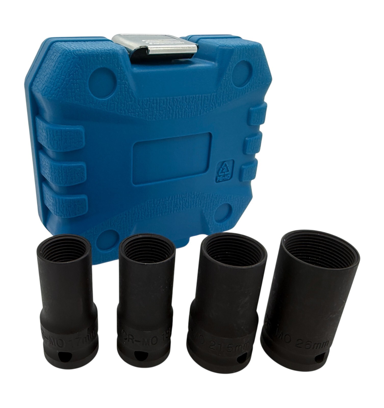 4pc Locking Wheel Nut Remover 17 18.5 21.5 26 mm Emergency Lug 1/2″ Drive Socket