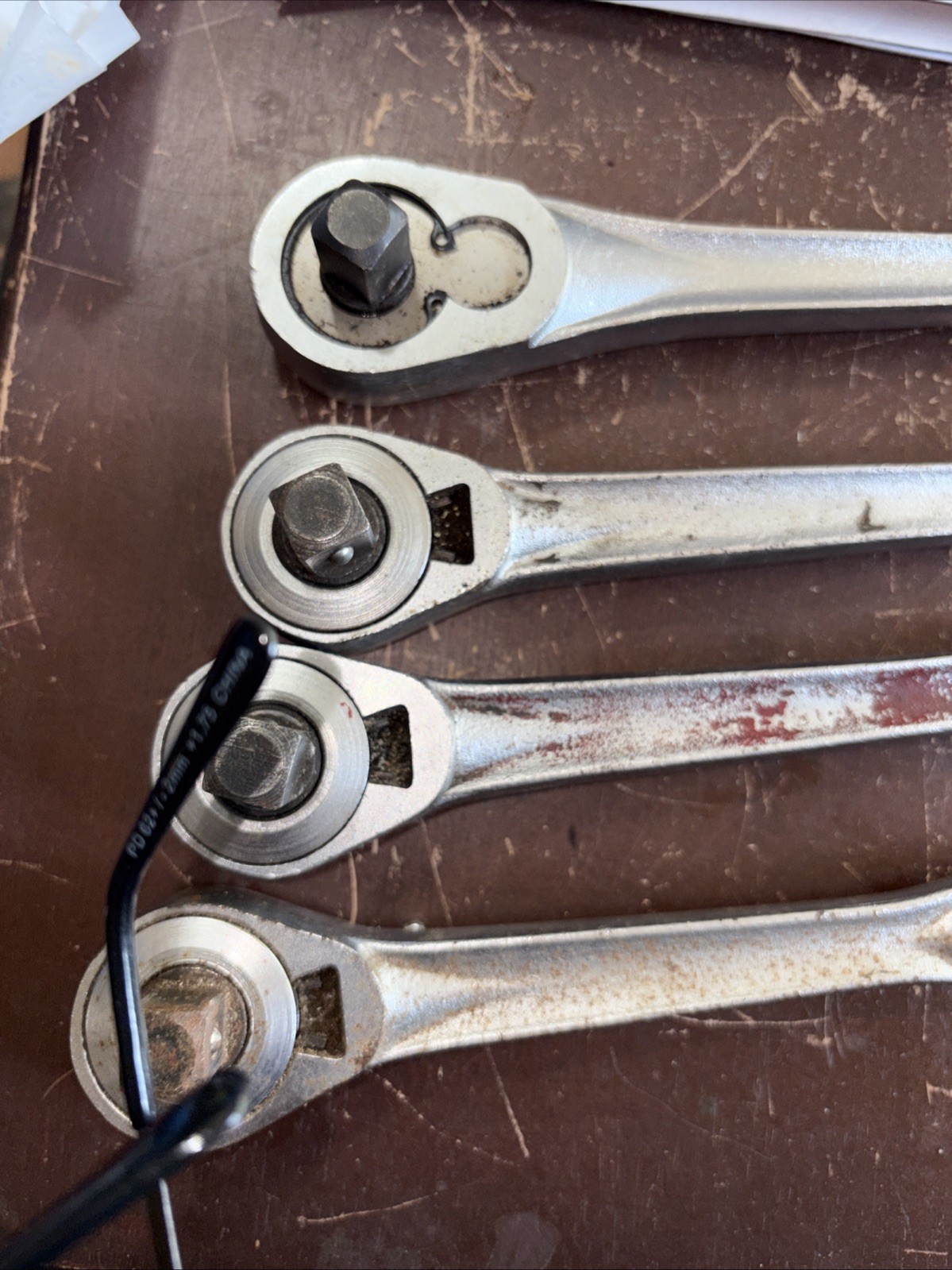 Lot Of 4 Vintage Craftsman 1/2” Quick Release Ratchets USA
