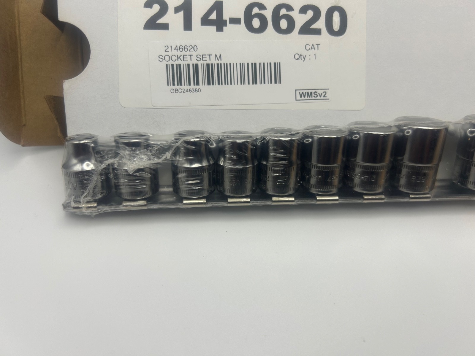CAT/SNAP-ON USA 214-6620 12-Piece Socket Set 3/8 Metric 8-19 mm 6-Point + Bonus