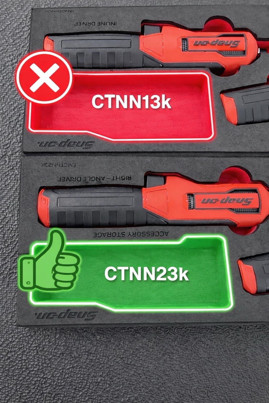 Tray Organizer for Snap On Tools CTNN2Q3KF Nano/Axcess Kit 1/4″ Drive Hex Bit