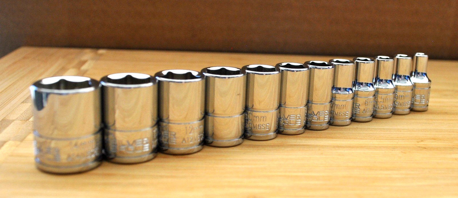 Matco Tools Silver Eagle 12 Pc 1/4 Drive Metric Standard Socket Set 4mm-14m Mint