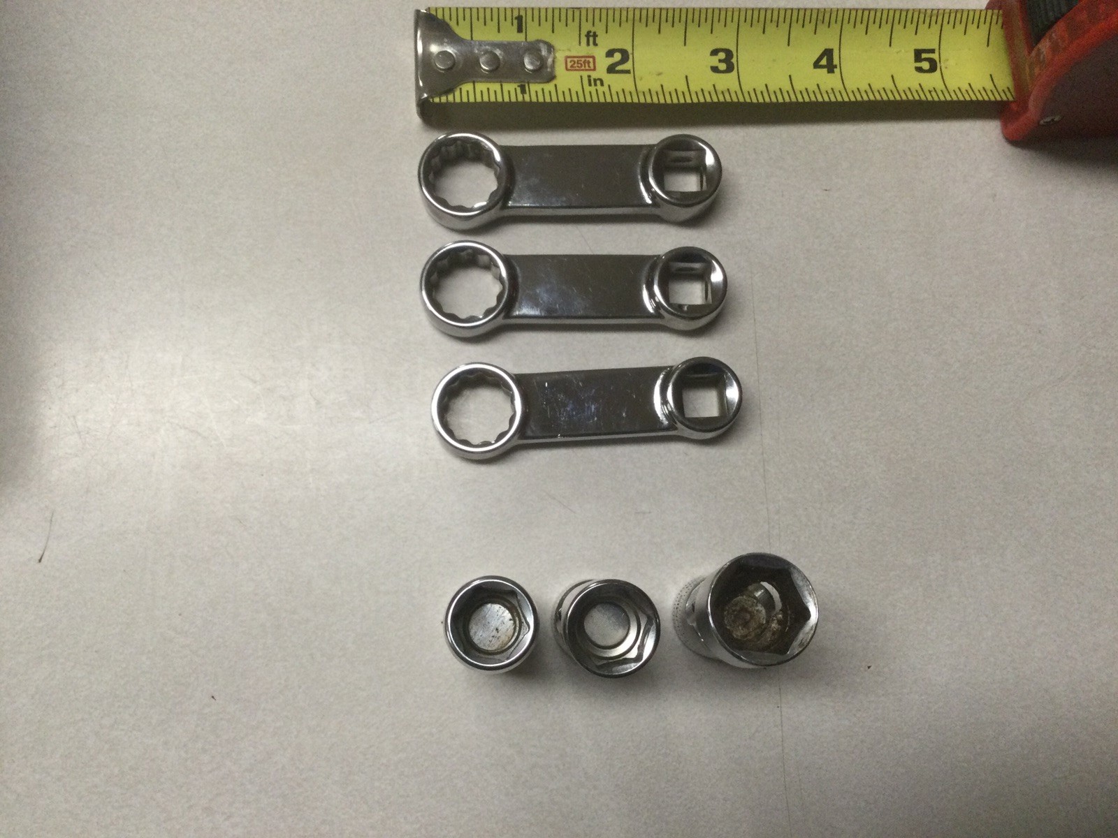 Snap On 3pcs. 3/8″ Drive 6-Point Metric Swivel Socket Set 12/13/15mm + More