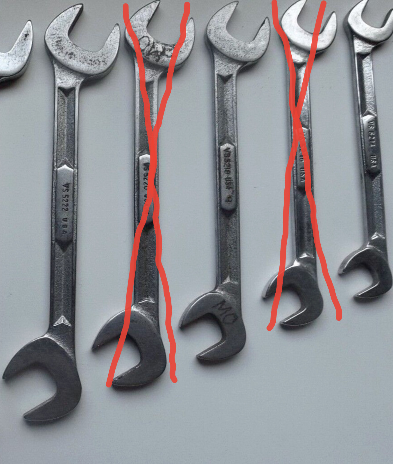 Snap-on LOT VS 4way open end angle wrench SNAPON » — VS5222 — VS5218 —