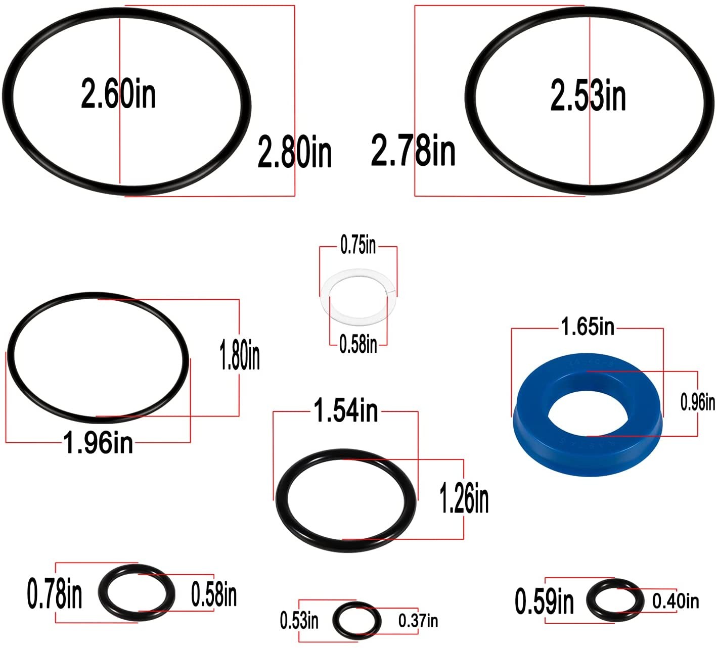 Floor Jack Seal Kit for Sears, Craftsman, MVP – 214.50136, 50136, G-493LWM