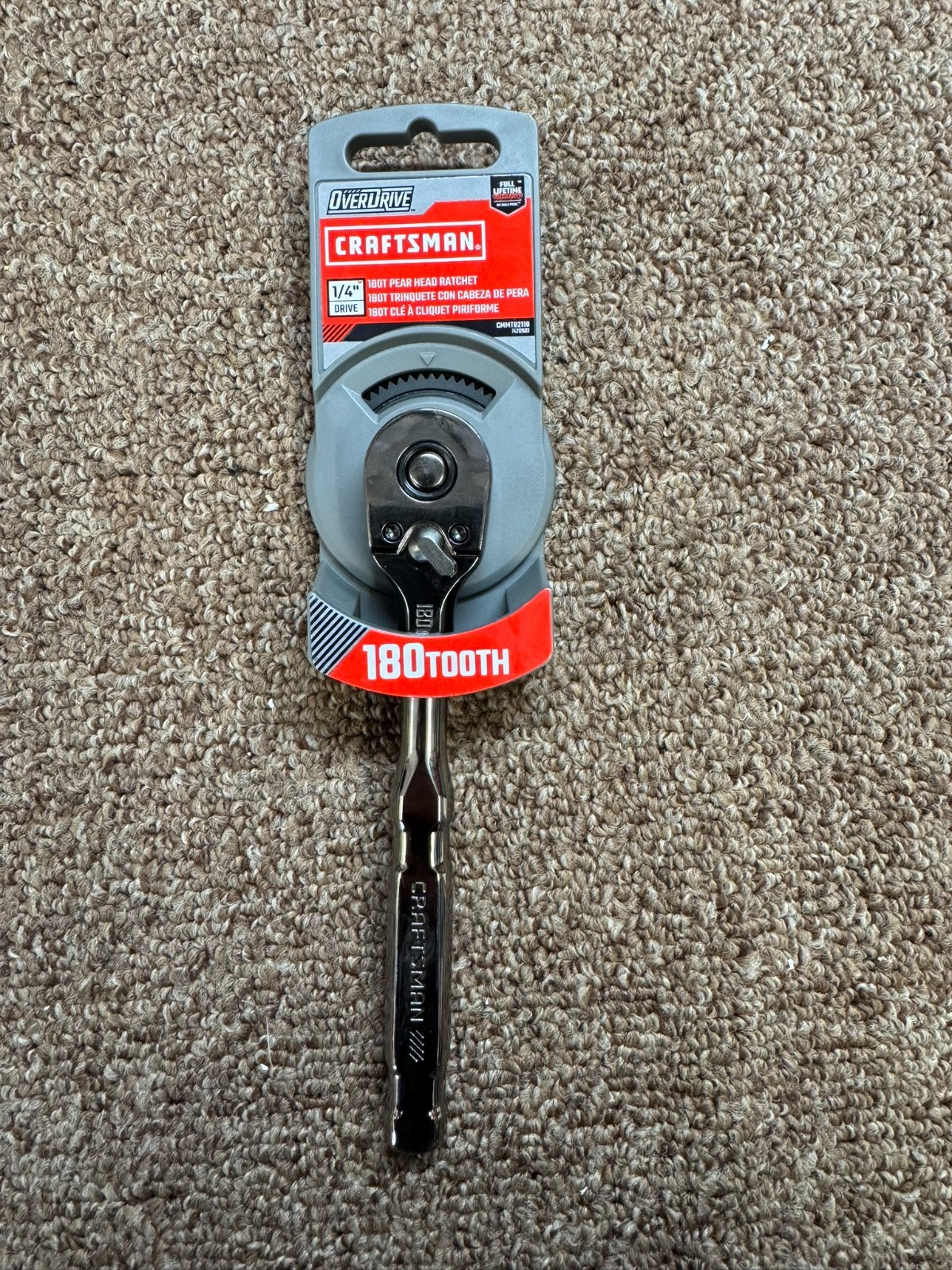 NEW Craftsman Overdrive 180-Tooth 1/4-in Drive Gunmetal Ratchet – $39 at LOWES