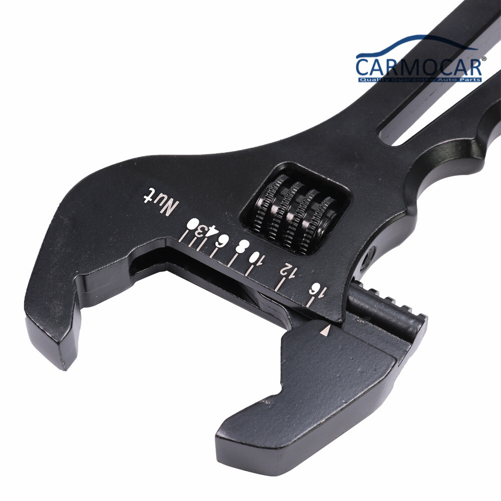 Adjustable Wrench Black Aluminum Tool Spanner 3AN-16AN for Hose End Fitting