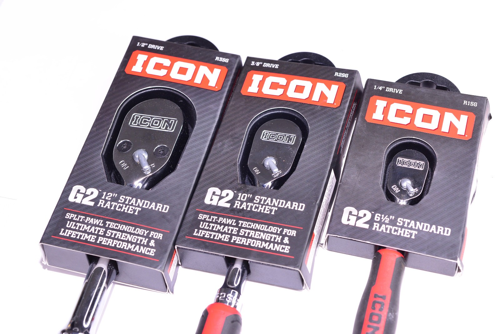 New ICON G2 Series 1/2″ & 3/8 & 1/4″ Drive R3SG R2SG R1SG Ratchet Set 70435