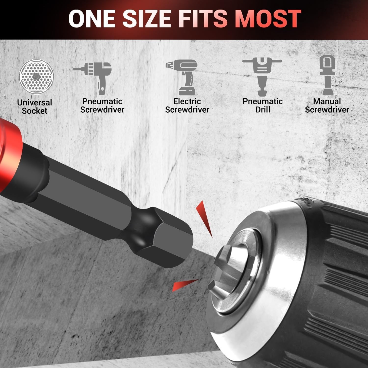 Precision Engineered 8-Piece Socket Adapter Set – Compatible with All Drills