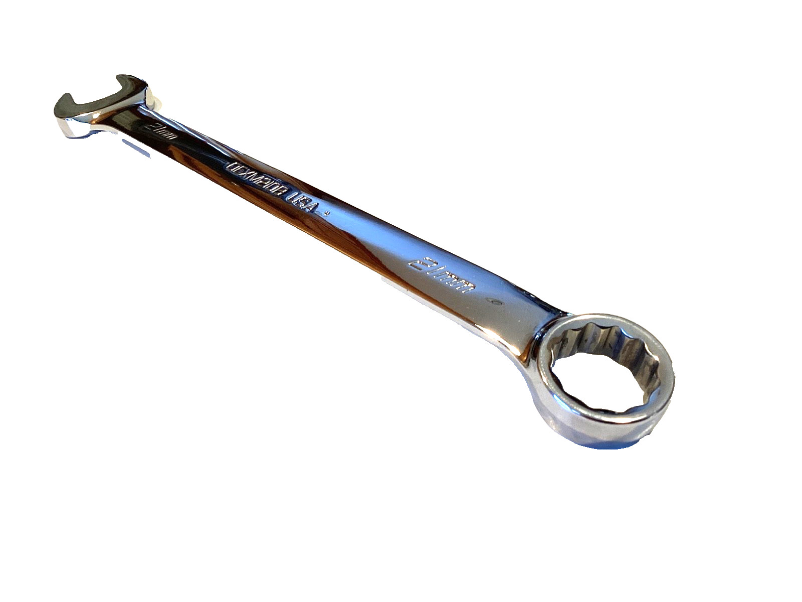 Snap On OEXM210B NEW 21MM 12 Point Metric Flank Drive Chrome Combination Wrench