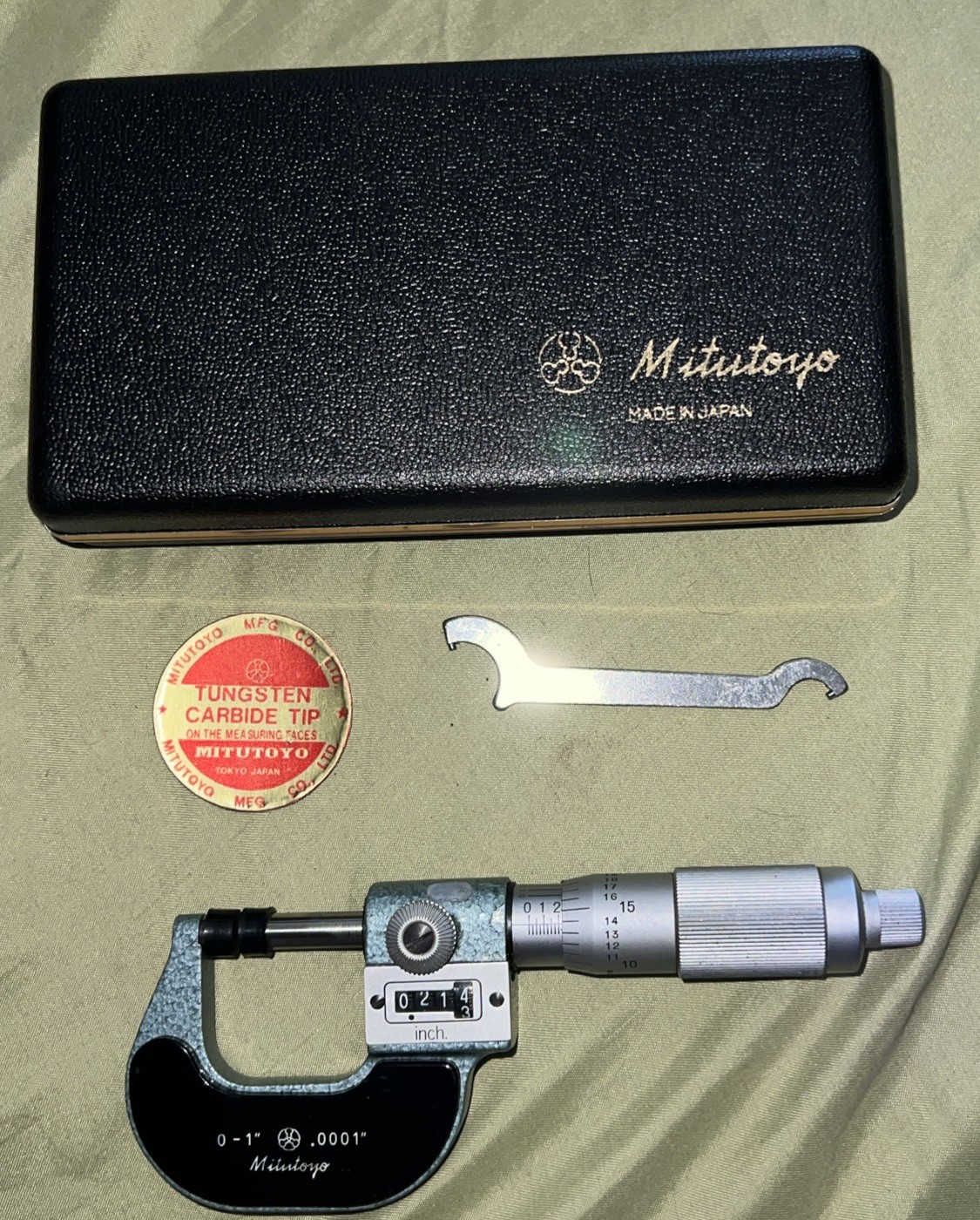 Mitutoyo 193 211 0 To 1″ Mechanical Outside Micrometer Analog In Orig Box Japan