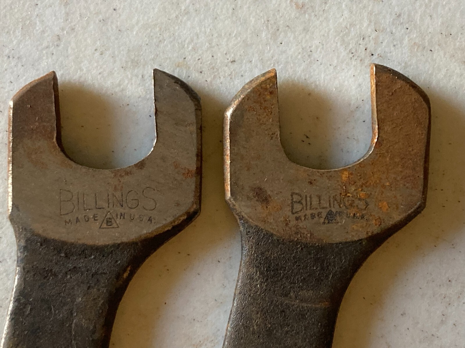 2 Vintage Billings 603A 5/18″ Open End Wrench Hand Tools USA