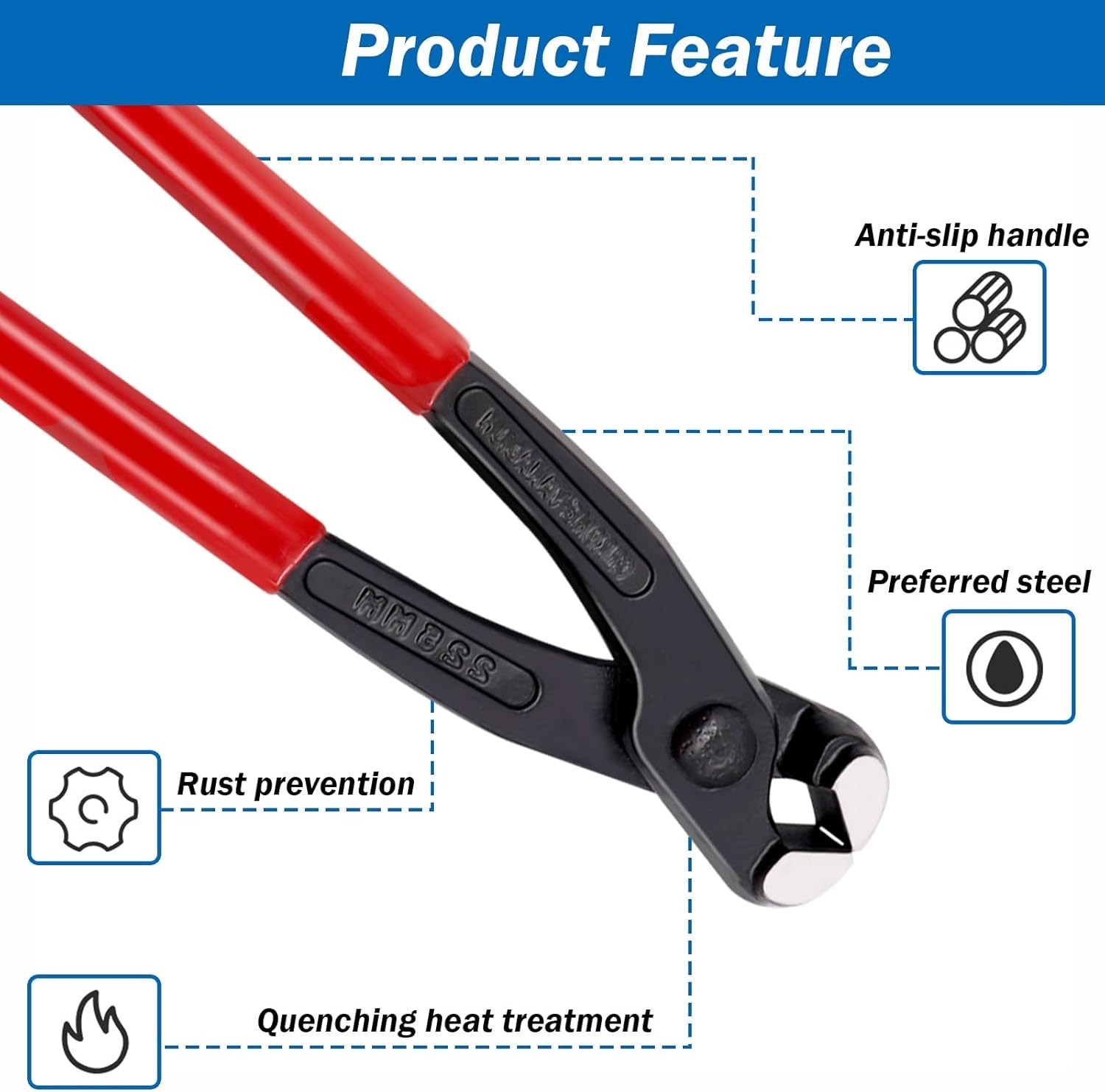 Durable 9-Inch Hose Clamp Crimping Tool with Non-Slip Grip for Efficient Repairs