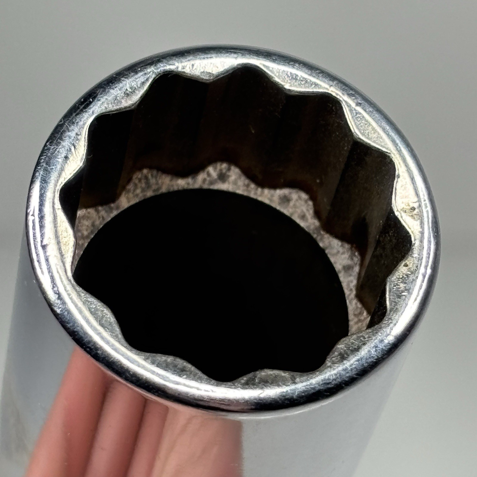 Snap On Tool S261 1/2 Dr 12Pt SAE 13/16 Flank Dr Deep Chrome Socket USA 1988