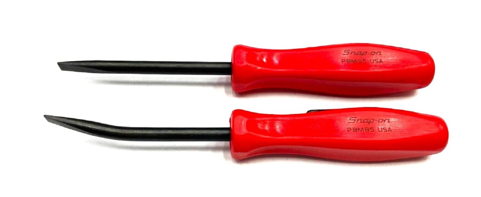 *NEW* Snap-On POCKET PRY BAR SET *RED HARD HANDLES* PBMB5R & PBMS5R – 5″ LONG