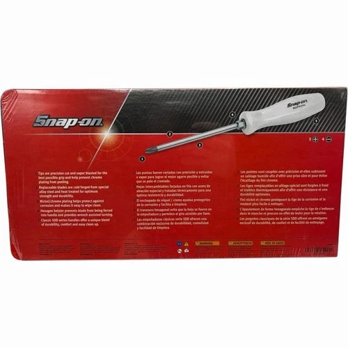 Snap On Tools PEARL WHITE 7pc Hard Handle Combination Screwdriver Set SDDX70APW