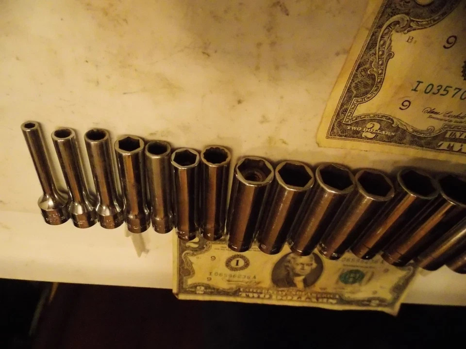 Snap-On Deep Socket 6pt 1/4″ Dr 3/16 to 9/16″ SAE sold as singles FREE ShipAftr1