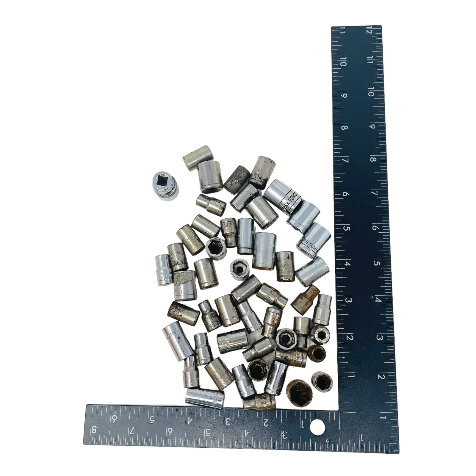 50 Pcs Task Force, Husky and Assorted 5mm, 6mm, 7mm, 8mm, Socket Set