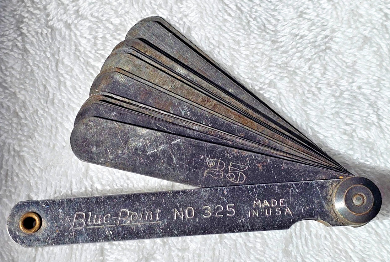 Vintage Blue-Point No. 325 Feeler Gauge 25 Blades MADE IN USA Snap-on Machinist