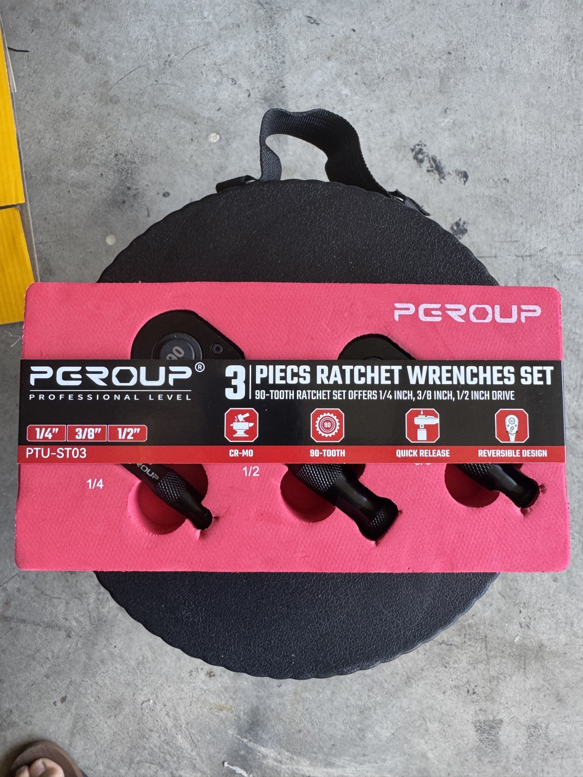 Ratchet 3 Pieces 1/4, 3/8, 1/2 Drives
