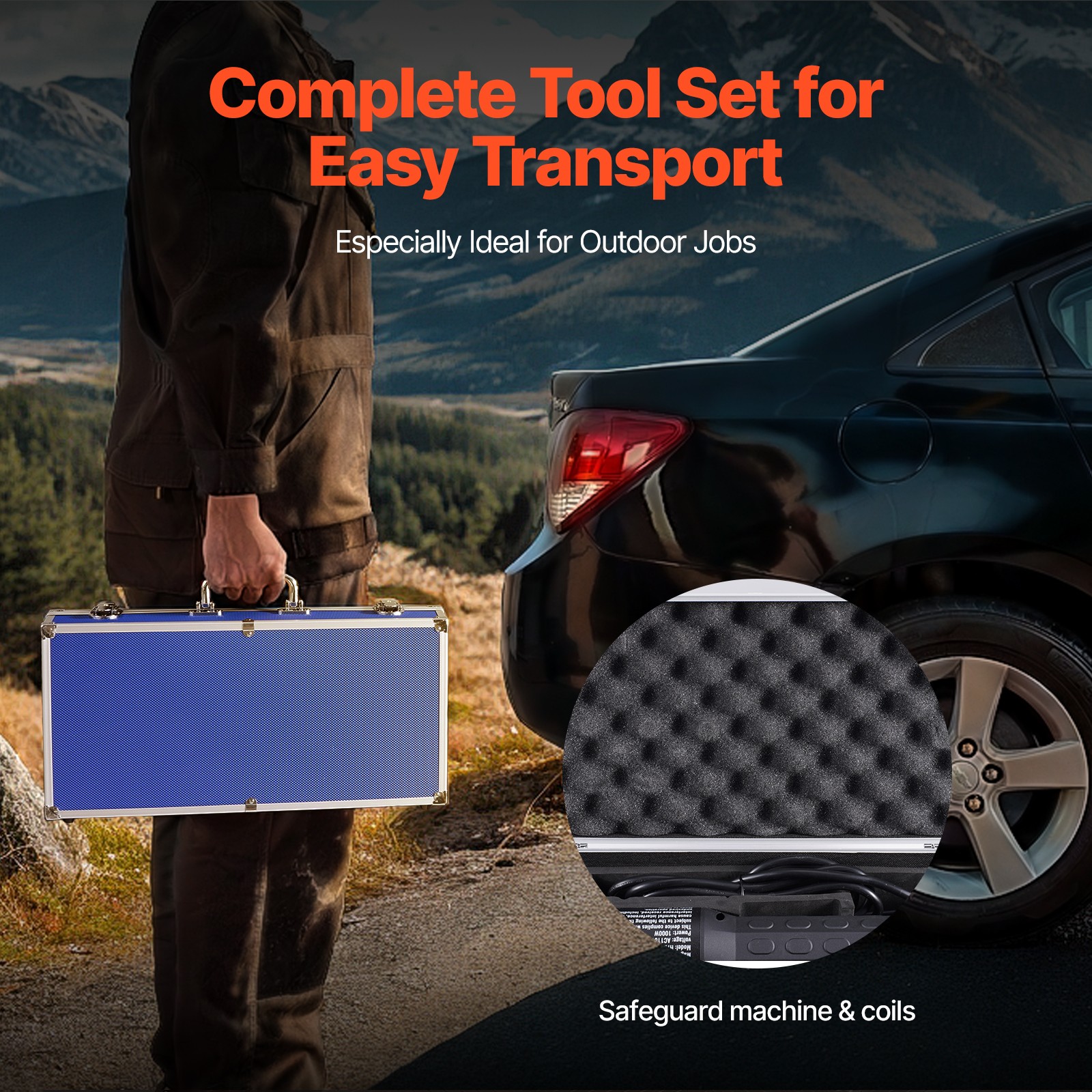 Uimoso 1KW Handheld Induction Heater for Efficient Bolt Removal