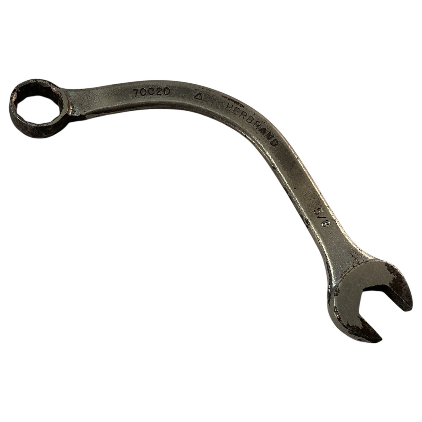 Herbrand 70020 Curved Wrench 5/8 12 Point Combination Vintage Mechanics Tool USA