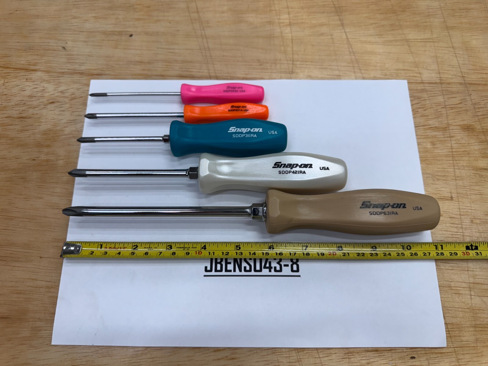Snap-on Tools NEW 5pc MULTI-COLOR Hard Handle PHILLIPS Screwdriver Set SDDP50MC
